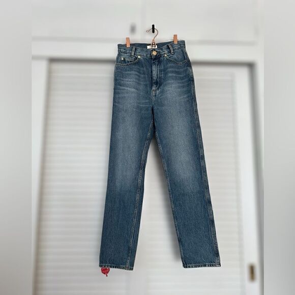 SANDRO Faded Jeans Straight Leg Style Size 36 (4-6) - Picture 2 of 16